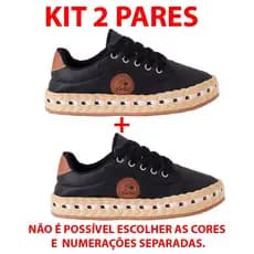 Kit Tênis Detalhe Corda Solado Casual Confortável Moda Tendência Vinho