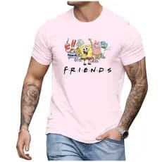 Camisa Básica Estampada Camiseta Maga Curta Esponja Bob Quadrado Personagem