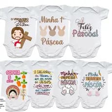 Body Bebê Páscoa Personalizado | Estampa Fofa | Ideal RN | Presente Especial