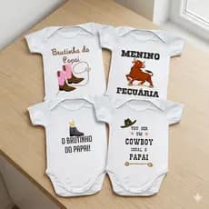 Body Bebê Country Cowboy Fazendinha Pecuária Roupa Infantil Bruto do Papai Presente Fofo RN