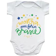 Body Infantil Brasil Copa do Mundo 👶🇧🇷 Torcedor Mirim Confortável e Estiloso
