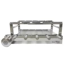 Churrasqueira Max Grill Inox Giratória 5 Espeto Pré-Moldada Motor Elétrico 1/30 hp WEG 110V ou 220V