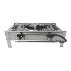 Fogão Inox 2 Boca Industrial Alta Pressão Potente incluso Mangueira Registro de Gás Super Metal Rio