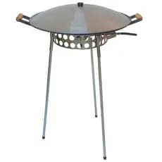 Super Tacho com Tampa Disco de Arado 57cm com Fogareiro Completo Kit Gás Mangueira e Registro