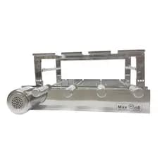 Churrasqueira Max Grill Inox Giratória 4 Espeto Pré-Moldada Motor Elétrico 1/30 hp WEG 110V ou 220V