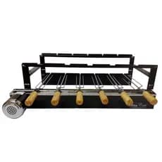 Churrasqueira Max Grill Giratória 6 Espetos Motor Elétrico 1/30 hp WEG Original 110V ou 220V