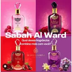 Coleçao Perfume Arabe Sabah Al Ward Eau de Parfum 100ml Tradicional, Sugar, Valentine e Dalilah