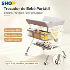 Mesa de Trocar Bebe com 3 Níveis de Altura Ajustável: Conforto para Toda a Família-P17