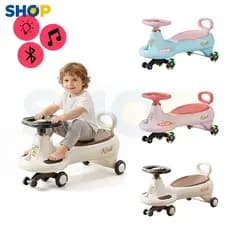 arrinho de Passeio Infantil 360° Rolima com Luz LED Até 100kg, Menino ou Menina, Gira Gira Car P23
