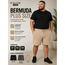 Bermuda Masculina Plus Size - Bermuda Masculina - Bermuda de Moletom