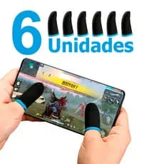 Kit Com 6 / 12 Unidades de Luva de Dedo Anti-Suor Para Celular Jogos Gamer FPS Free Fire Pubg Mobile