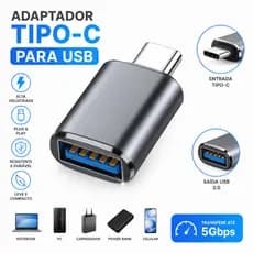 Adaptador Tipo C para USB 3.0 OTG Conversor USB-C Macho Transferência de Dados Alta Velocidade