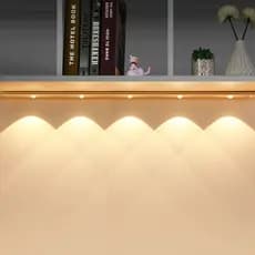 Luz de LED com Sensor para Armário 60cm Ultra Fina 3 Cores Recarregável (Branco/Quente/Natural) Movimento Luminária F9