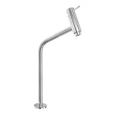 Torneira Premium Para Banheiro Cuba Alta 100% Metal Moderna 1/4 De Volta Cor Cromado De Bancada