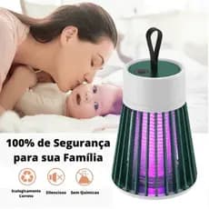 Mata-insetos com lâmpada UV, recarregável via USB, armadilha para insetos.