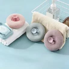 Bola De Banho Com Ventosa , Espuma Rica , Purificador Corporal , Massagem , Esponja Esfoliante