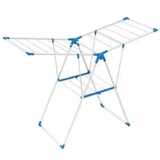 Varal De Chão Azul Grande Reforçado Com Abas Portatil Dobravel