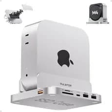 PULWTOP Hub Usb C Dock Station Mac Mini M4 e Mac Mini M4 Pro com Case SSd NVME, USB A/C 3.2 10 Gbps