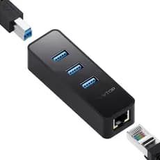 Hub Usb PULWTOP Com Porta USB-A 3.2 E Ethernet