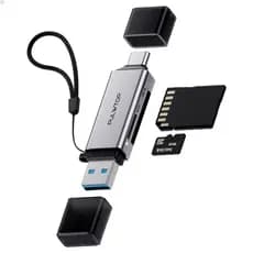 Leitor de cartão SD 2 em 1 PULWTOP, adaptador de cartão SD para USB-A/USB-C 3.0 e Micro SD