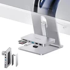 iMac Hub USB-C PULWTOP com USB de 10 Gbps, M.2 NVME SSD Case para iMac M1/M3/M4 24 inch & Studio Display