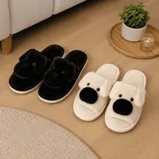 Pantufa Adulto Cachorrinho Pelúcia Antiderrapante Confortável Quentinha Unissex