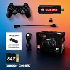 Console Game Stick GD10 Original AMPOWN 64GB - +45.000 Jogos! Inclui PSP, N64 & Muitos Outros + 2 Controles