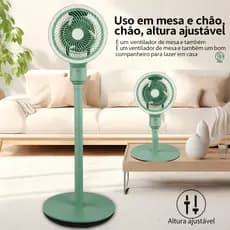 Ventilador Circulador 10 Polegadas 3 Velocidades - 95cm Altura Ajustável, Oscilação 90°Silencioso,
