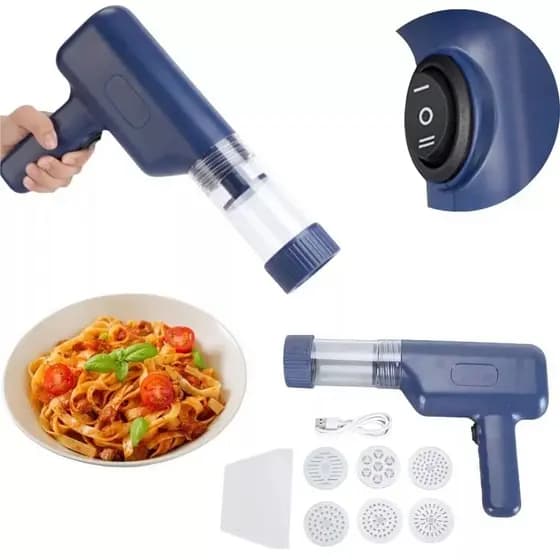 Máquina De Macarrão Portátil USB Elétrica Automática Massas Artigo de Cozinha