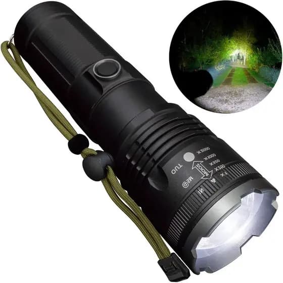 Lanterna Led Tática Mais Forte Do Mundo 2km Militar Potente BM-8534