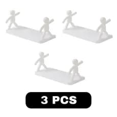 Kit3 Suportes Organizador Cozinha Banheiro Plástico Com Adesivo FACE