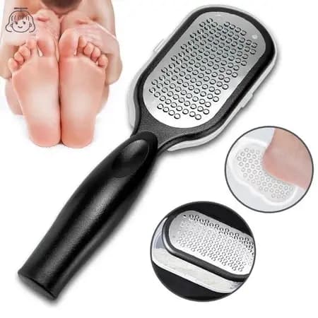 Removedor de Calos de Aço Inoxidável, Lixa para Pés Portátil, Raspador para Pedicure, Ralador de Pés Molhado/Seco