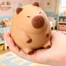 Brinquedo de Capivara Fofo Antiestresse - Squishy Macio e Elástico, Puxa e Estica, Ideal para Aliviar o Estresse！