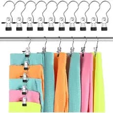 Kit 5/10/20 Cabide Grampo Mini Multiuso de Aço Inoxidável para Calças