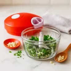 Processador De Alimentos Manual Grande 3 Lâminas Inox 500ml