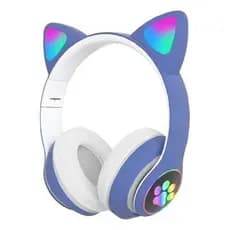 Fone De Ouvido sem Fio Gatinho Led Bluetooth Crianças
