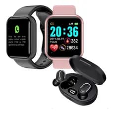 Relógio Smartwatch Digital Inteligente + Fone Sem Fio Bluetooth