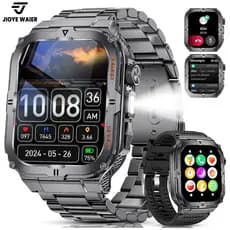 JIOYE Militar Smartwatch Chamada Bluetooth Chamada 3ATM à Prova d'Água Esporte Relógio Inteligente