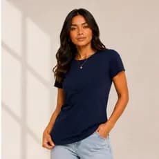 Blusa Feminina Viscolycra Básica Lisa Manga Curta Tamanho Único Camiseta Casual Premium