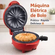 Mini Maquina de Fazer Bolo pequena Cupcake Eletrica 110V - Preta antiaderente portatil cozinha