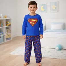 Pijama Infantil Menino Personagem Manga Longa Conjunto Roupa de Dormir 4 6 8 10 Anos Confortável |851| Lançamento