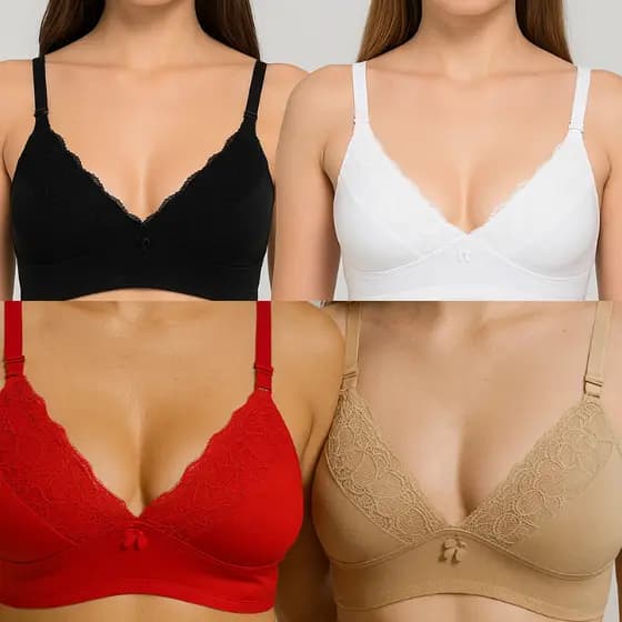 Kit 2 Sutiã Sem Bojo Reforçado Cotton - Promoção