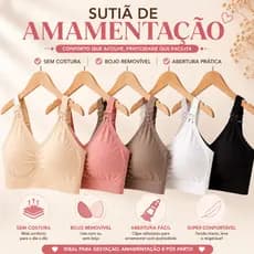 Sutiã de Amamentação Sem Costura Bojo Removível Confortável Maternidade Gestante | 4183| Pronta Entrega