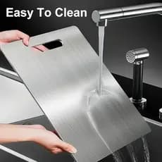 Tábua de Corte Profissional em Aço Inoxidável 304, Antimofo e Antibacteriano, Ferramenta de Cozinha