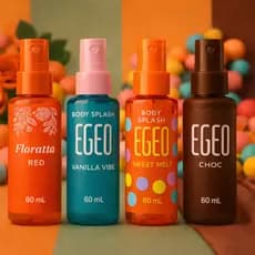 Kit 4 Body Splash Egeo e Floratta Feminino Vanilla Vibe Melancia e Floratta Red Importado