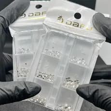 Strass Para Decoração de Unhas Nail Arte Pedrinhas Prata Dafu