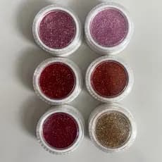 Kit 6 Magic Glitter Decoração Para unhas Helen Color Nail Art 6 cores