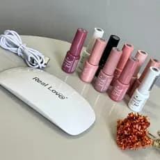 Kit Esmalte em Gel 3 em 1 + Mini Cabine Real Love 5 ml