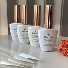 Kit Francesinha Branco + Renda Esmaltes em Gel Tons de Branco Real Love 10 ml