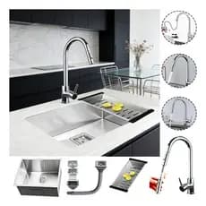 Cuba Gourmet Embutir Inox Gourmet 44x44cm Quadrada +torneira